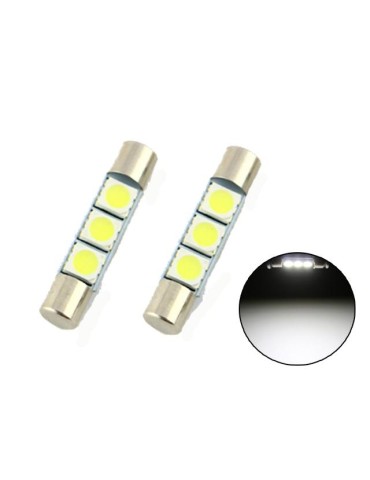 C5W 28 mm LED 6000K diodlampa smal modell 2-pack 