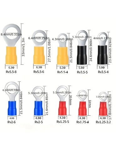 Kabelsko sortiment 102 st i olika storlekar