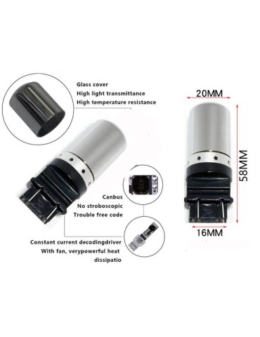 T25 3157 blinkers Canbus led lampor 12v  py27/7w p27/7w diadem