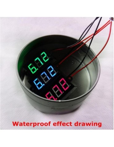 Voltmätare mini vattentät 3,5-30v DC Digital bil husvagn husbil