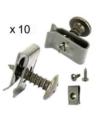 U clips + skruv 10-pack