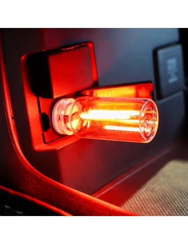 Ledpimp bil / nattlampa usb touch röd