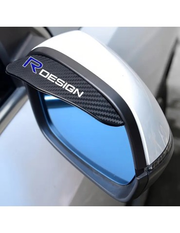 Spegel regnskydd R-DESIGN, karbonmönster, 2-pack till Volvo