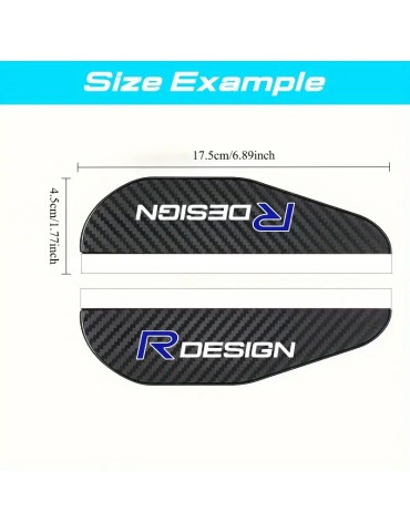 Spegel regnskydd R-DESIGN, karbonmönster, 2-pack till Volvo