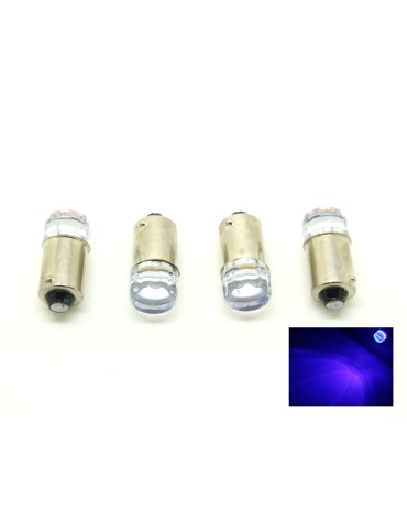 BA9S Blå 4-pack t4w led med 2st 2835smd chip