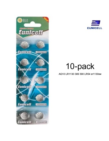 10-pack AG10 LR1130 389 390 LR54 sr1130sw v390 v389 89A batteri