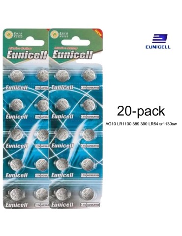 20-pack AG10 LR1130 389 390 LR54 sr1130sw v390 v389 89A batteri.
