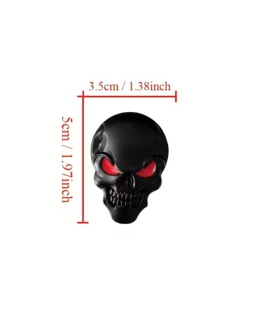 Emblem svart Skull 3,5 x 5cm 1-pack