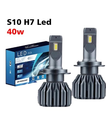 S10 led kit H7 40w 6000k halvljus 2-pack