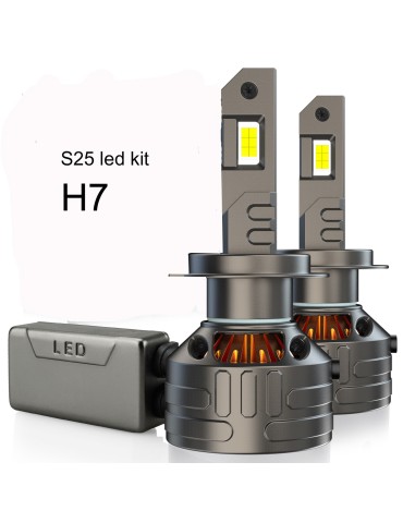 S-25 H7 55w Premium led kit  5000 lumen 6000k 2-pack s25