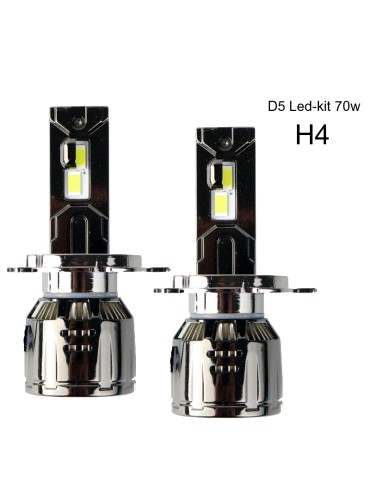 H4 70w 3500-5200  lumen D5 Canbus led kit  6000k 2-pack