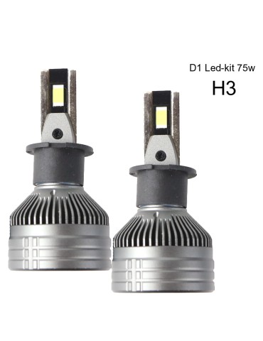 H3 70 W 6500+ lumen D1 Canbus LED-kit 6000K 2-pack