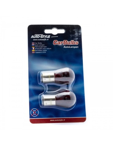 AUTO-STYLE Bay15d p21/5w röda halogen position + bromsljus
