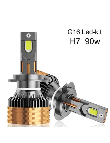 H7 90w 6500 lumen G16 Canbus led kit  6000k 2-pack Helljus