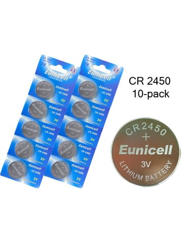 CR2450 10-pack Litiumbatteri 3V Eunicell