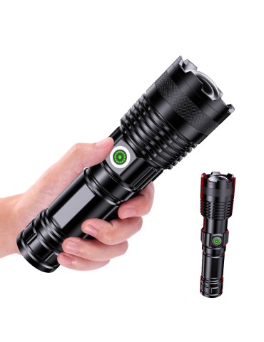 Led ficklampa 10w 1200 Lumen med Zoom + usb laddbar   t. jakt fiske