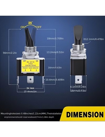 1x Strömbrytare 2 läges av/på vaggströmställare avbrytare vippströmbrytare