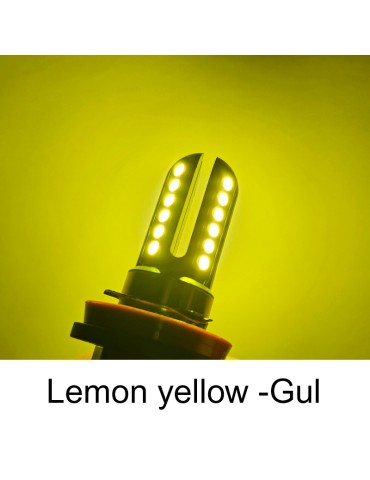Dimljus H8 H11 Led lampor Gul 900 lumen 12-16v DC
