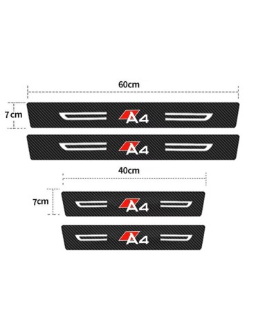 Audi A4 tröskelmärken Karbonmöster 4-pack .
