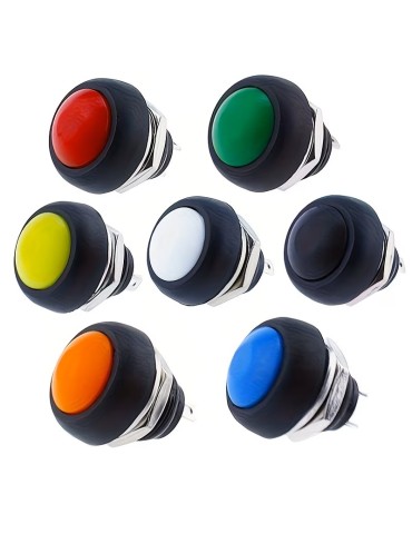 Strömbrytare återfjädrande tryckströmbrytare avbrytare 7-pack olika