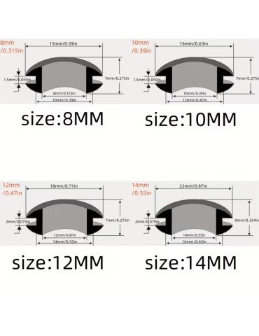 Sats med gummigenomföring 20st 8mm 10mm 12mm 14mm