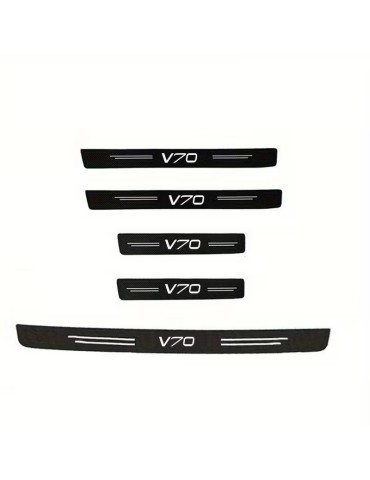Märken/skydd för tröskel samt kofångare bak. V70  Volvo 5-pack karbonmönster.