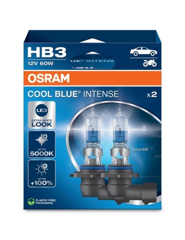 Osram Hb3 +100% COOL BLUE INTENCE 5000k DC  P20d 9005 2-pack