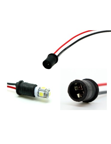 T10 w5w led / halogen kontakter / sockel fattning 10-pack mjuka