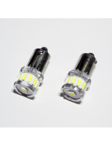 BA9S Canbus 6000k 200 Lumen Led 2-pack T4W xenonlook 12v + 24v