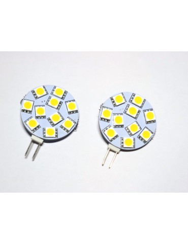 G4 2,5 W 12 V DC + AC LED-lampa, 3000K, varmvit, G-4, 2-pack