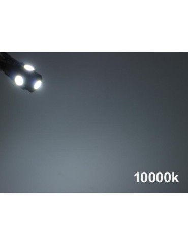 T10 w5w LED-lampor med 5st 5050SMD chip, 10 000k, 12V DC, 10-pack.