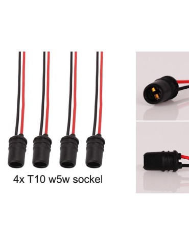 T10 W5W LED / halogen kontakt / sockel, 4-pack mjuka