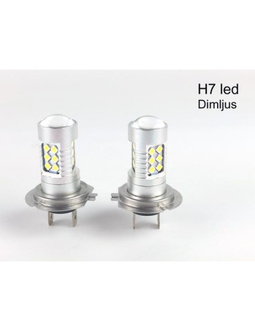 H7 dimljus 6000K 1000 lumen 12v smd3030 led lampor styling