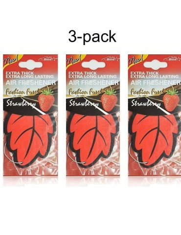 Autoshine luftfräschare 3-pack Jordgubb. Extra tjock, ihållande doft.