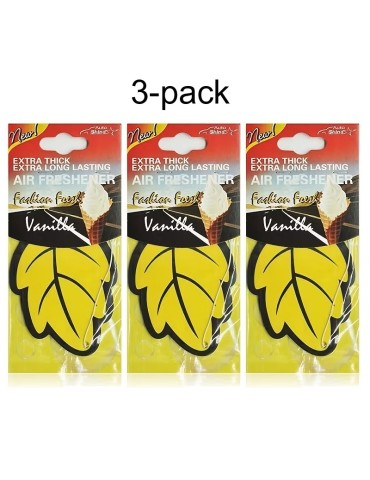 Autoshine luftfräschare 3-pack Vanilj. Extra tjock o ihållande doft.