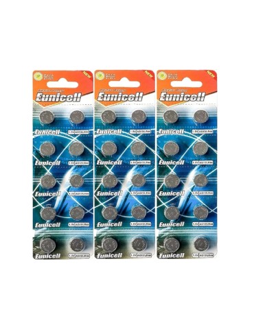 30-pack AG13 LR44 303 357 A76 LR1154 SR44 GP76A Batterier