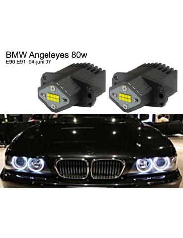 Angeleyes 80 W Cree LED lampor för BMW E90 E91 med Xenon