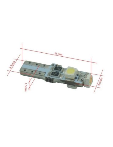 T5 LED 8-pack röd 1210SMD W2x4.6d W2.1.x4.9d W1.2W W2.3W  