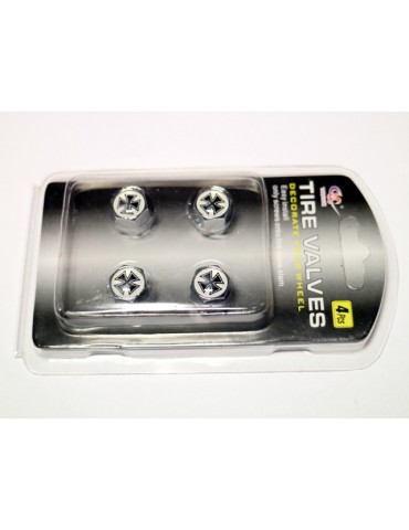 Ventilhattar Malteserkors 4-pack styling, fint set kromfärgade