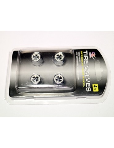 Ventilhattar Malteserkors 4-pack styling, fint set kromfärgade