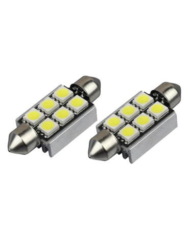 Diodlampa 39mm Canbus Led 5050SMD 6000K 2-pack C5W SV8.5