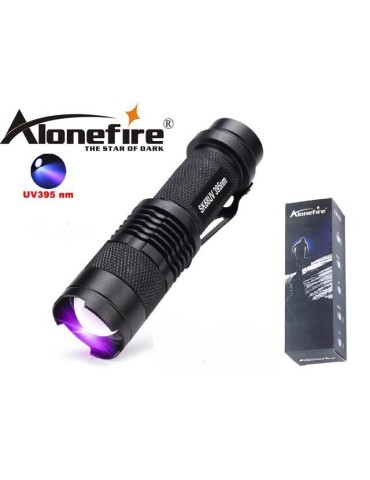 LED UV 395 nm ficklampa 3W XP-E Q5 LED-chip + Zoom.