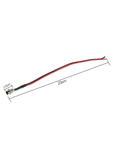 8 mm 10 st olika diodlampor. För infällning i panel. Varningslampor, 12V