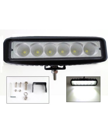 LED 18W arbetsljus/backljus, 12-24V mini LED-ramp, Flood