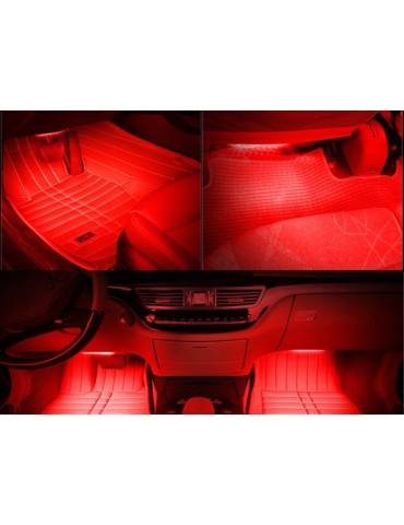 T10 w5w Canbus Röda 4-pack LED-lampor 12V DC röd