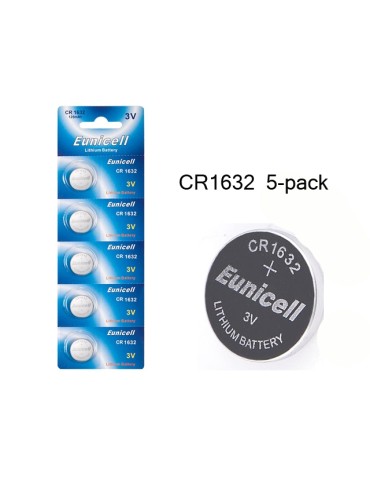 CR1632 5-pack Litium batterier 3V 