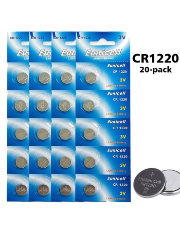 CR1220 20-pack Lithium batterier 3V