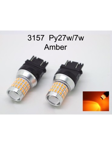 3157 gul blinkers led lampor 12v py27/7w p27/7w amber