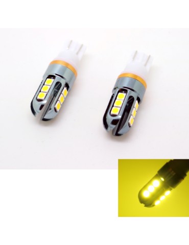 T10 w5w Canbus Gula LED-lampor, m. 12st 3030SMD chip, 2-pack.
