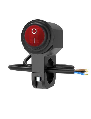 12V vattentät strömbrytare för motorcykel, ATV, UTV m. lyse